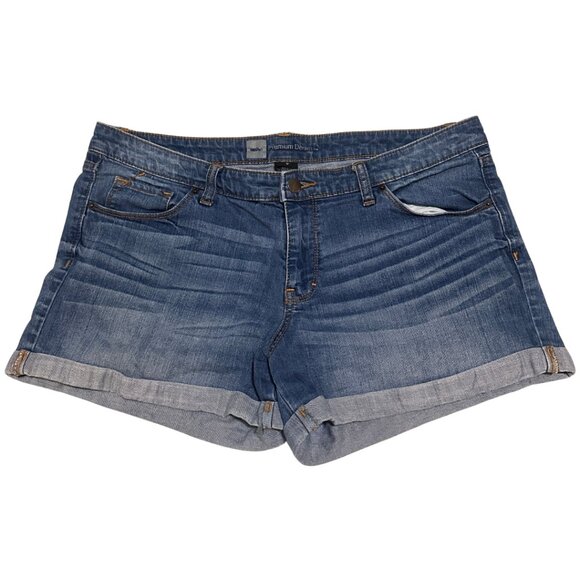 Mossimo Blue Denim Jean Shorts Lighter Blue Size 14 - Picture 1 of 7